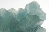 Cubic, Blue-Green Fluorite Crystal Cluster with Phantoms - China #217440-2